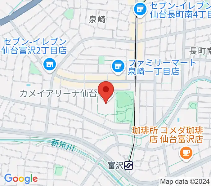 カメイアリーナ仙台の地図