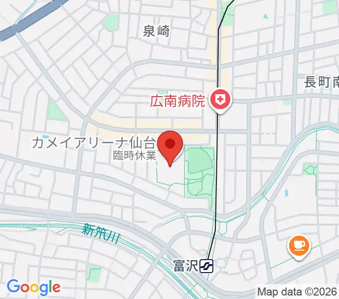 カメイアリーナ仙台の地図