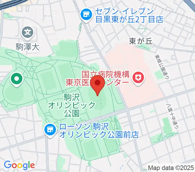 駒沢オリンピック公園陸上競技場の地図