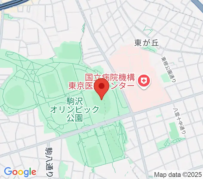 駒沢オリンピック公園陸上競技場の地図
