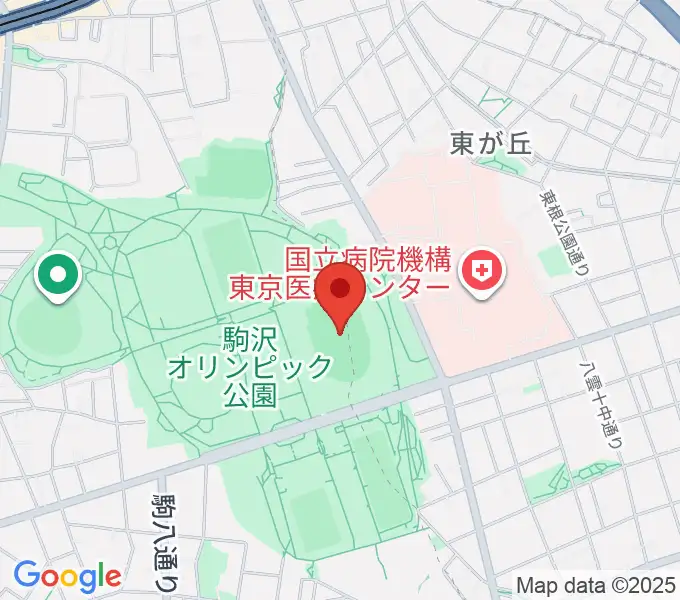 駒沢オリンピック公園陸上競技場の地図