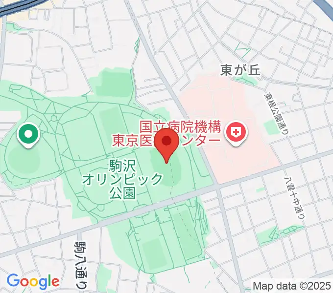 駒沢オリンピック公園陸上競技場の地図