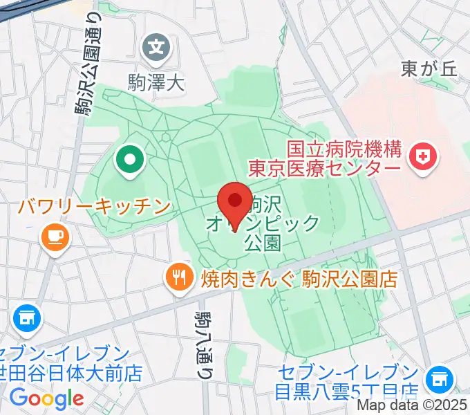 駒沢オリンピック公園体育館の地図
