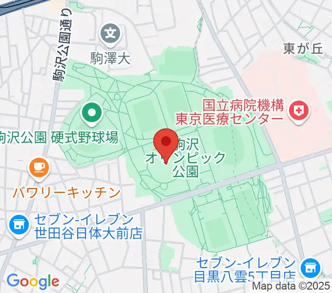 駒沢オリンピック公園体育館の地図