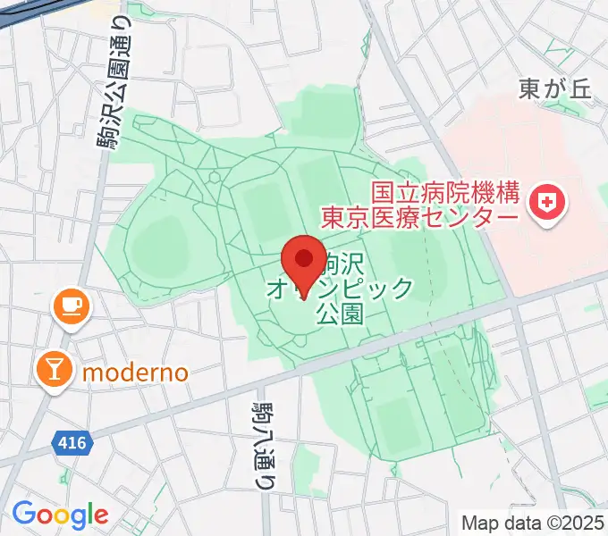 駒沢オリンピック公園体育館の地図
