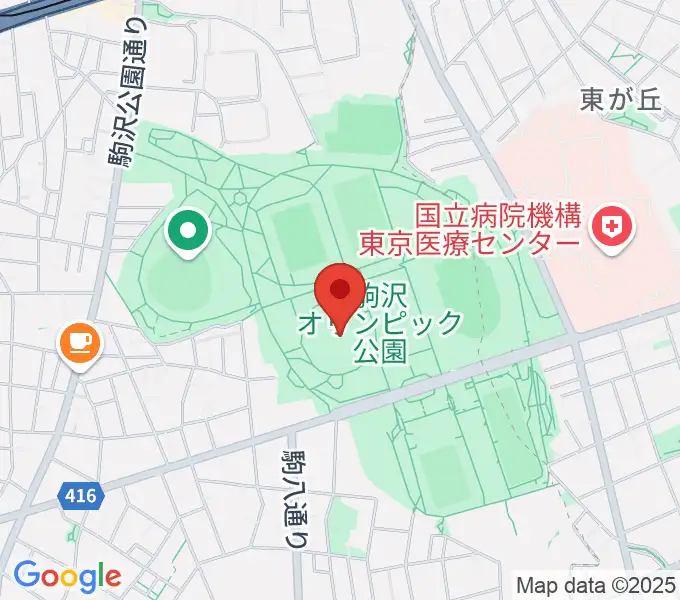 駒沢オリンピック公園体育館の地図