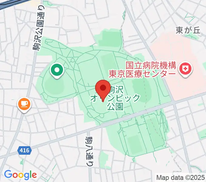 駒沢オリンピック公園体育館の地図