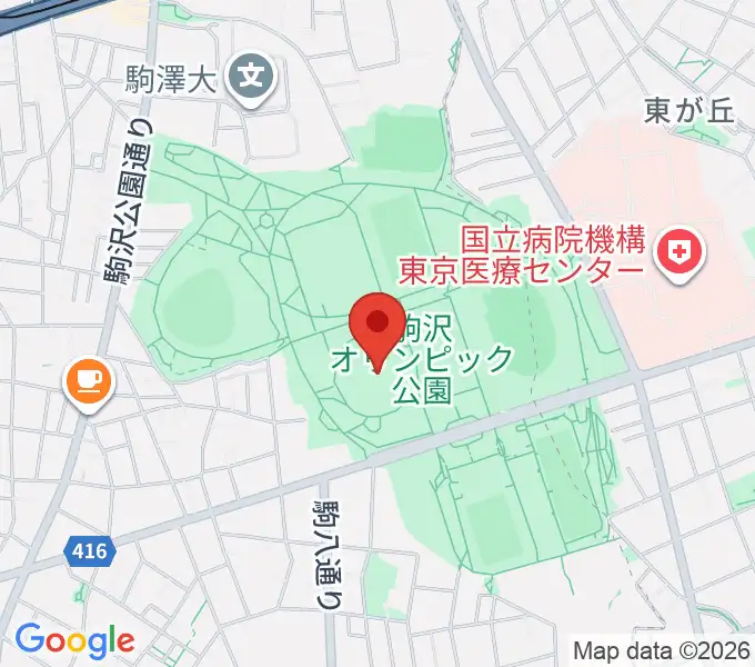駒沢オリンピック公園体育館の地図
