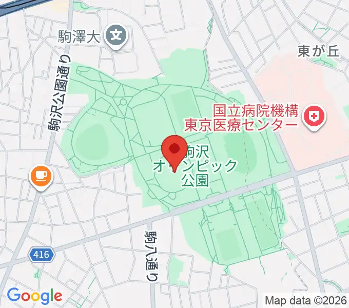 駒沢オリンピック公園体育館の地図