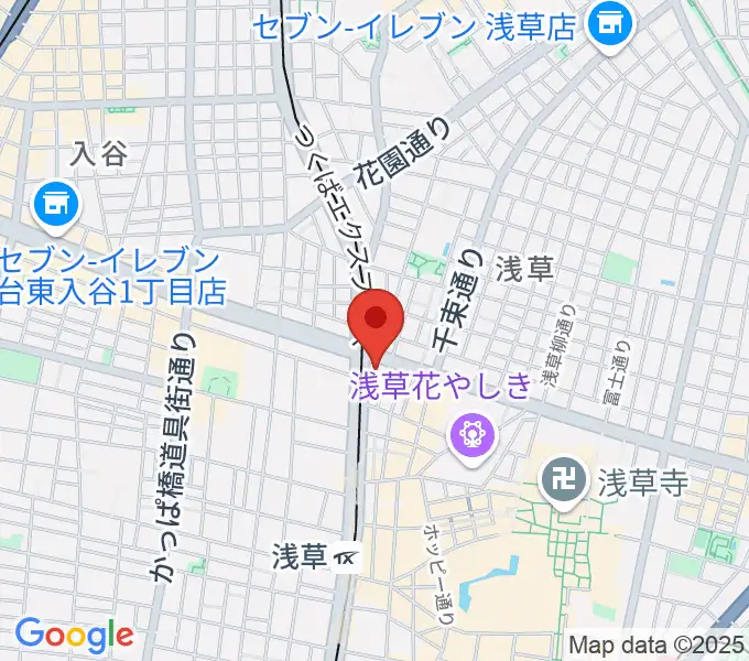 浅草JAZZ JANOMEの地図