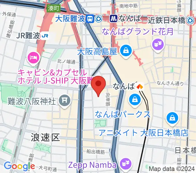 エディオンアリーナ大阪の地図