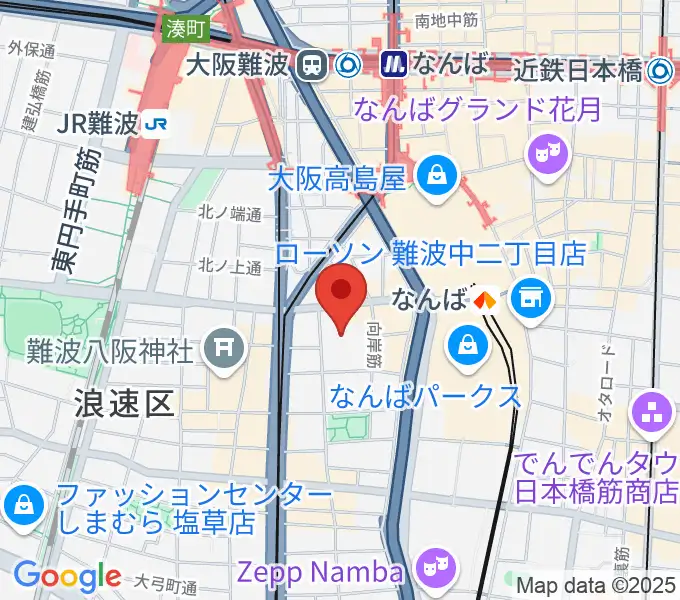 エディオンアリーナ大阪の地図