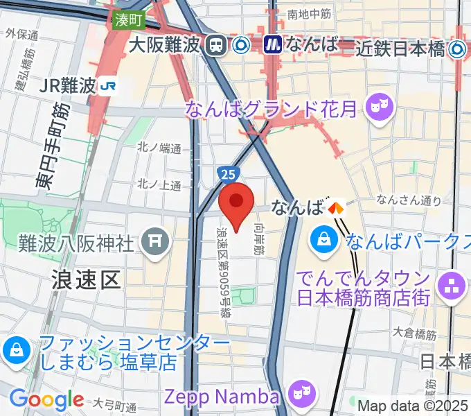 エディオンアリーナ大阪の地図