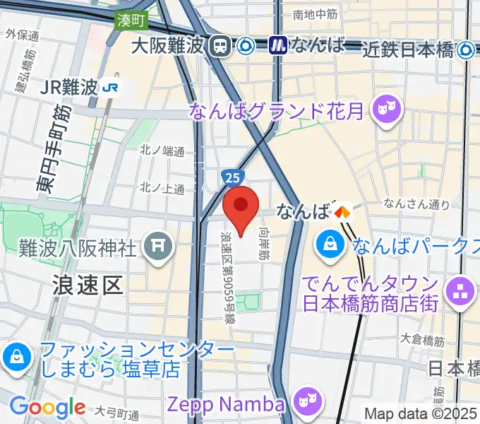 エディオンアリーナ大阪の地図