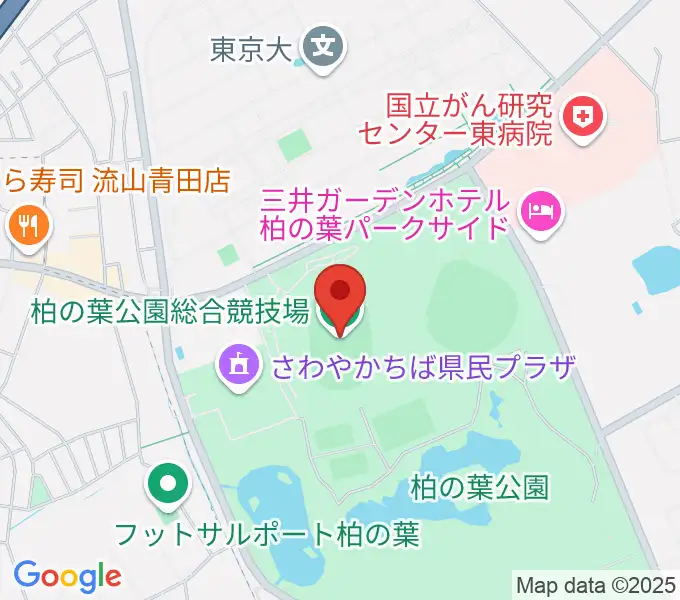 柏の葉公園総合競技場の地図