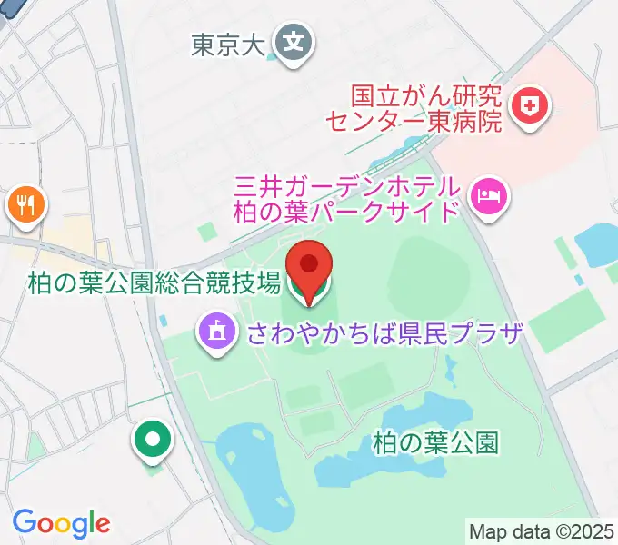 柏の葉公園総合競技場の地図