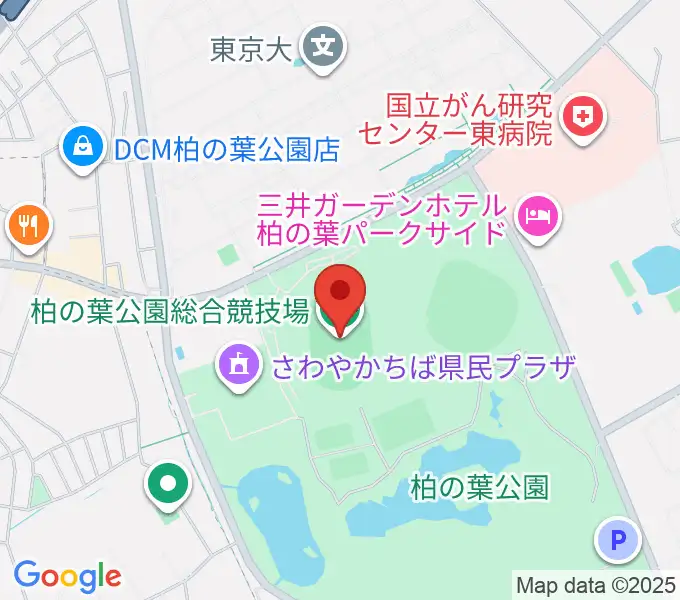 柏の葉公園総合競技場の地図