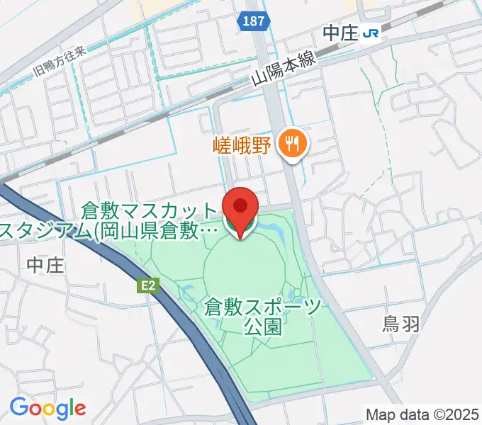 倉敷マスカットスタジアムの地図