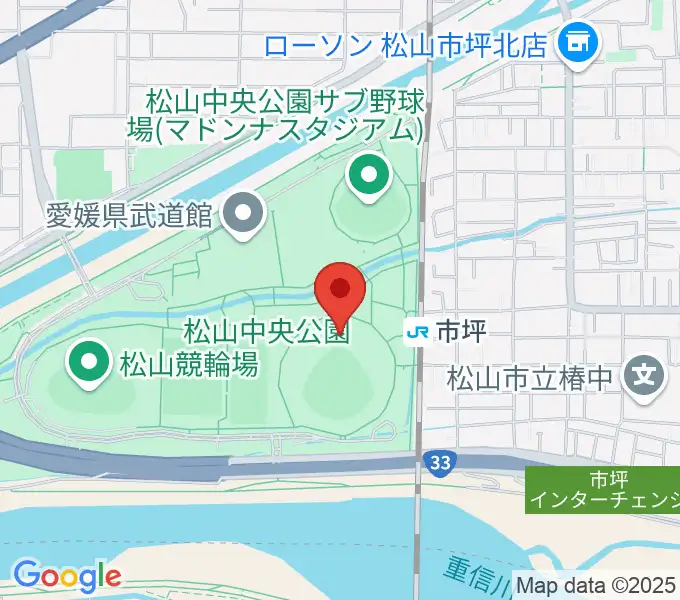 坊っちゃんスタジアムの地図