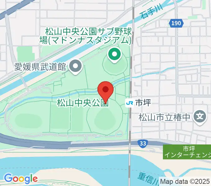 坊っちゃんスタジアムの地図