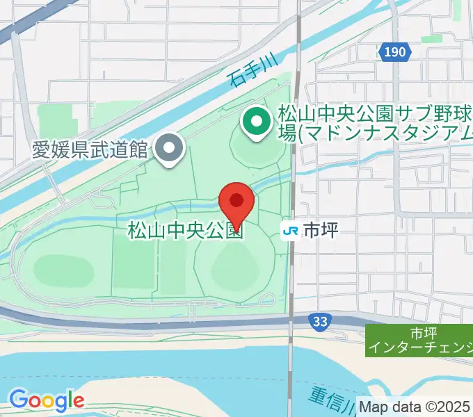 坊っちゃんスタジアムの地図