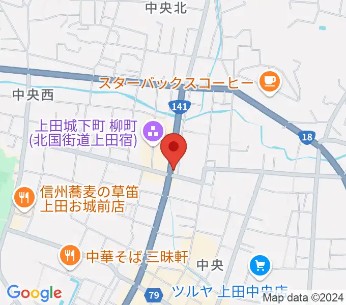 上田ラディウスの地図