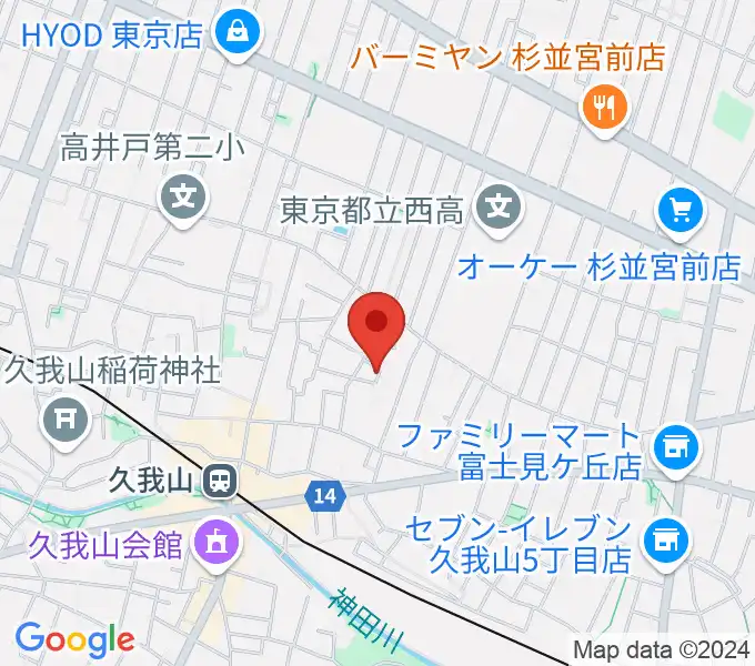 A-durバイオリン・チェロ教室の地図