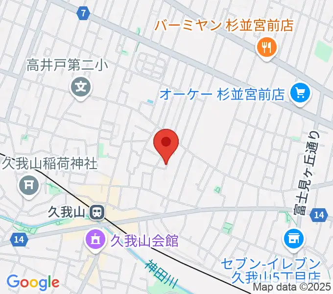A-durバイオリン・チェロ教室の地図