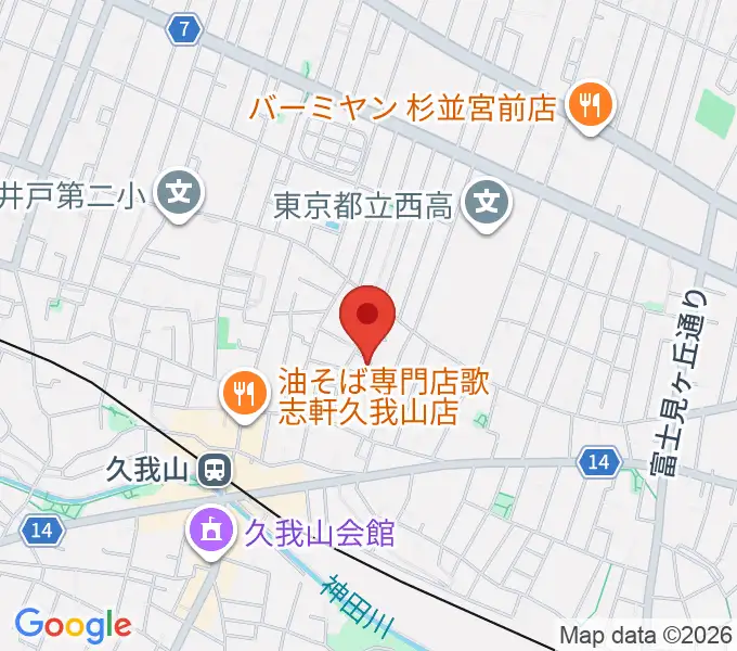 A-durバイオリン・チェロ教室の地図