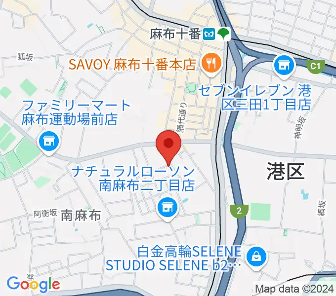 TOKYO麻布ミュージックセンターの地図