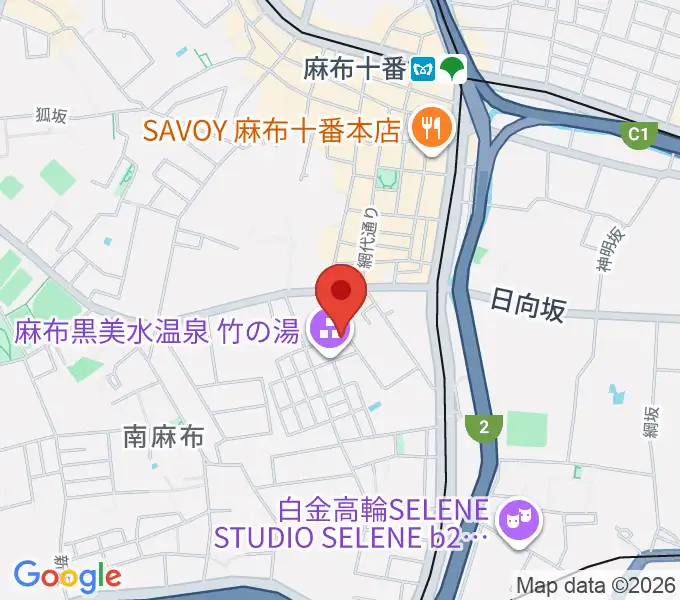 TOKYO麻布ミュージックセンターの地図