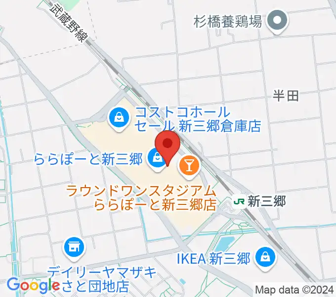 島村楽器 ららぽーと新三郷店の地図