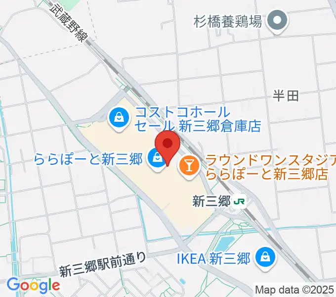 島村楽器 ららぽーと新三郷店の地図