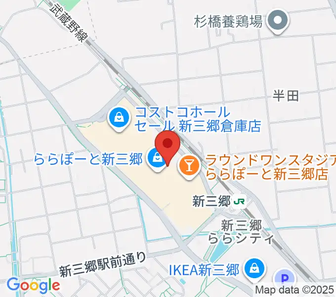 島村楽器 ららぽーと新三郷店の地図