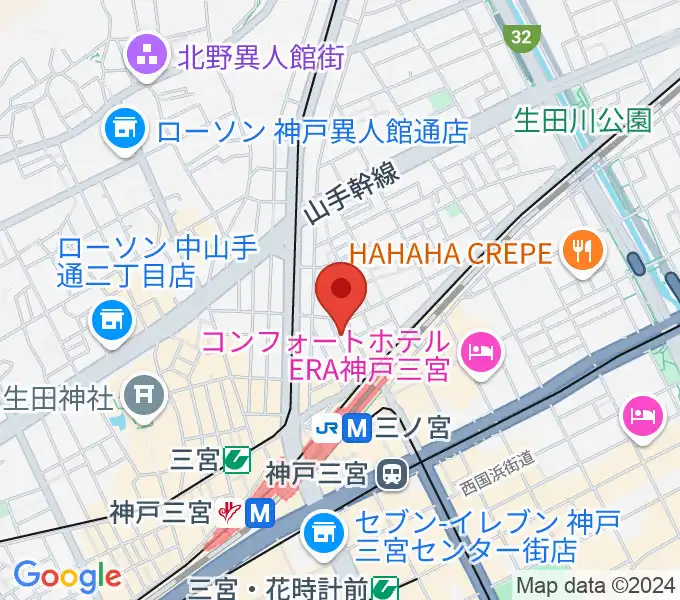 神戸三宮シアター・エートーの地図