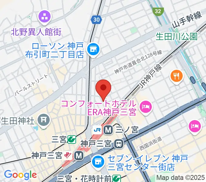 神戸三宮シアター・エートーの地図