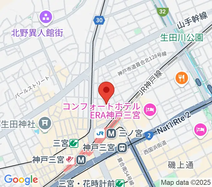 神戸三宮シアター・エートーの地図