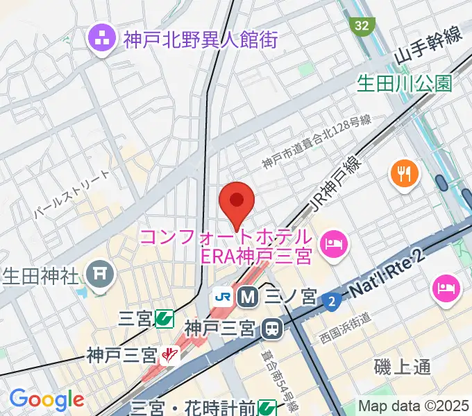 神戸三宮シアター・エートーの地図