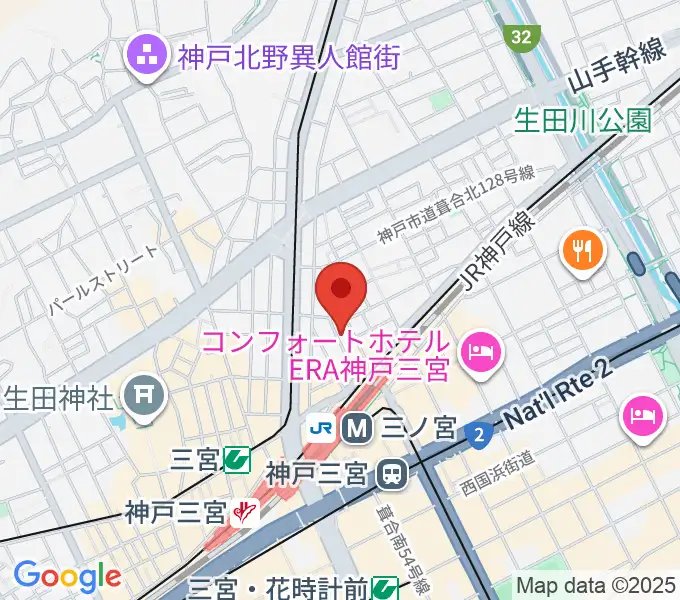 神戸三宮シアター・エートーの地図