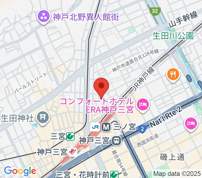 神戸三宮シアター・エートーの地図