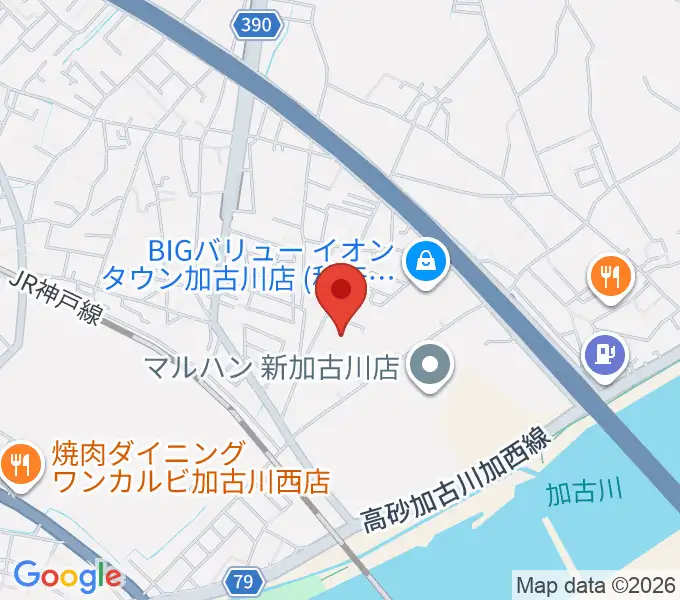森岡楽器 加古川店ウィンズサテライトの地図