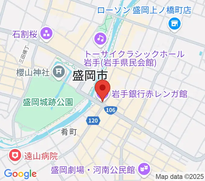 岩手銀行赤レンガ館の地図