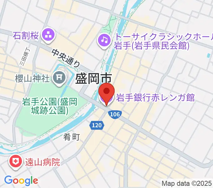 岩手銀行赤レンガ館の地図