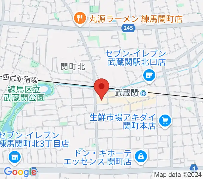 武蔵関おんがく教室の地図