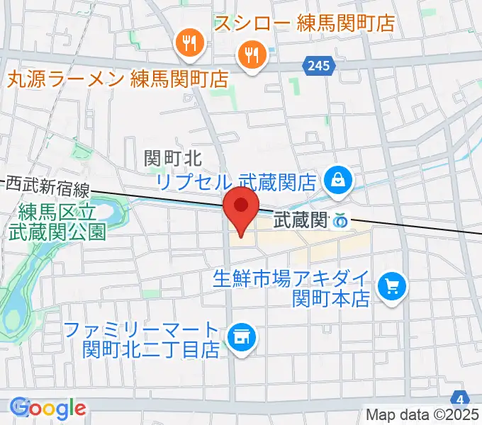 武蔵関おんがく教室の地図
