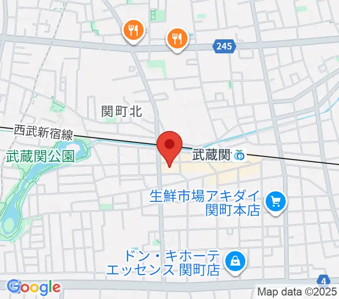 武蔵関おんがく教室の地図