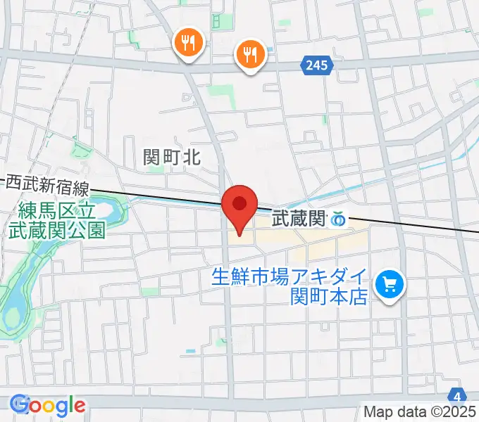 武蔵関おんがく教室の地図