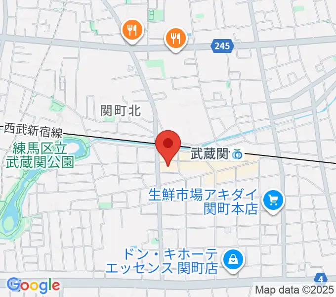 武蔵関おんがく教室の地図