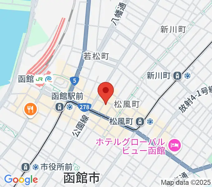 函館あうん堂ホールの地図