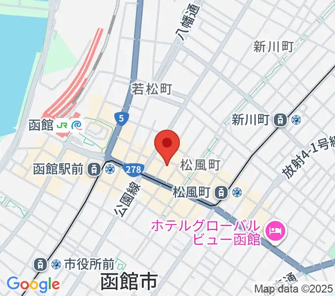 函館あうん堂ホールの地図